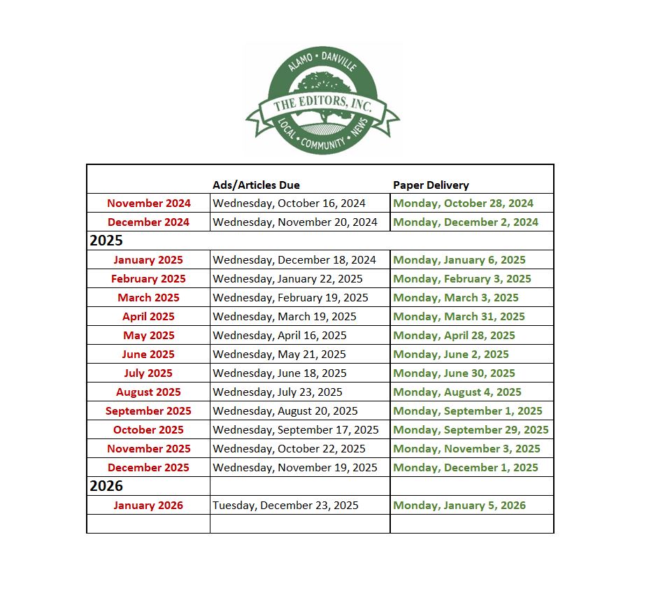 2025 publishing date calendar